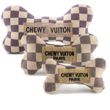Load image into Gallery viewer, Luxury Checker Chewy Vuiton Chew Toy Bones
