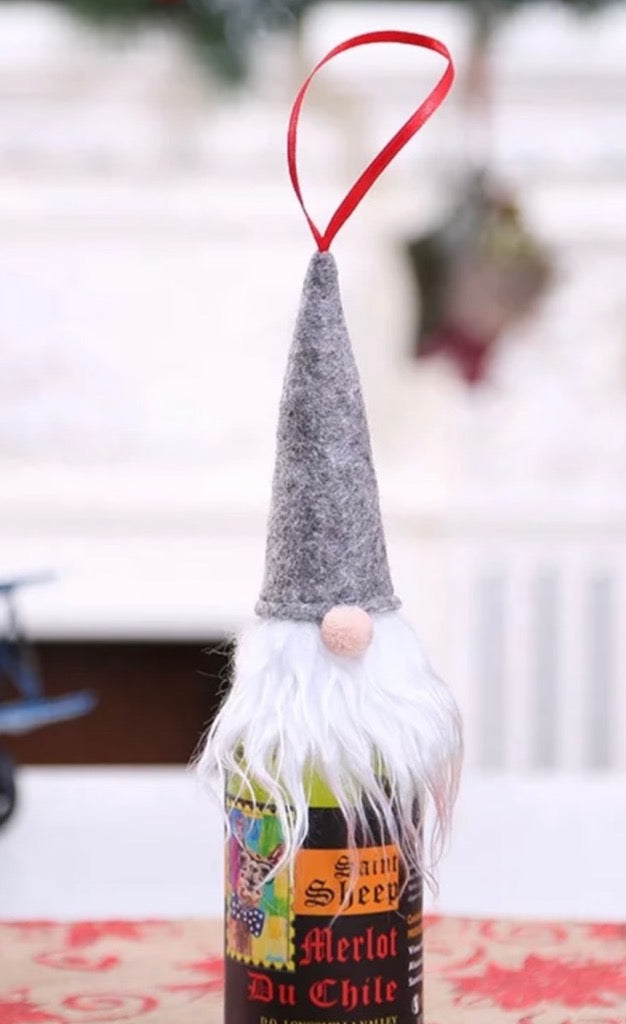 Gnome Bottle Topper & Ornament - Cozy Gray
