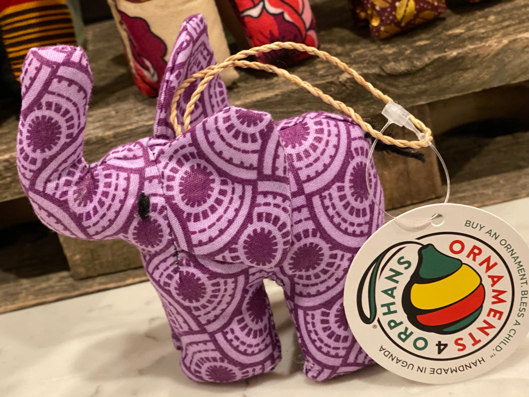Elephant Ornament Hand Stitched