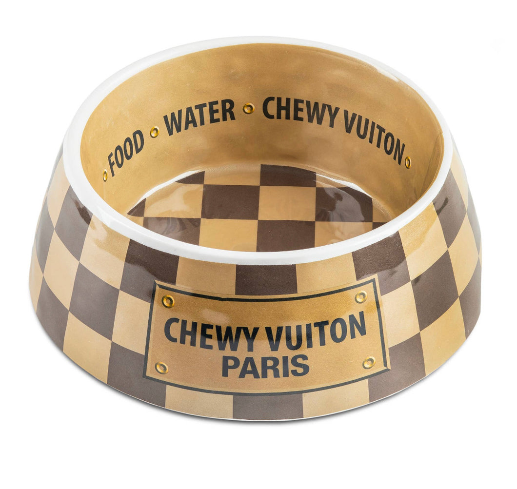 Chewy Vuiton Luxury Pet Bowls & Sets